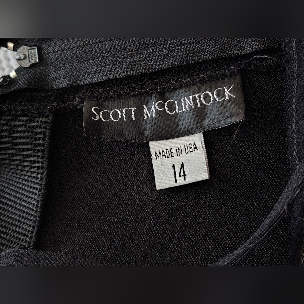 Scott McClintock Black Sequin Top Size 14 - Picture 5 of 7